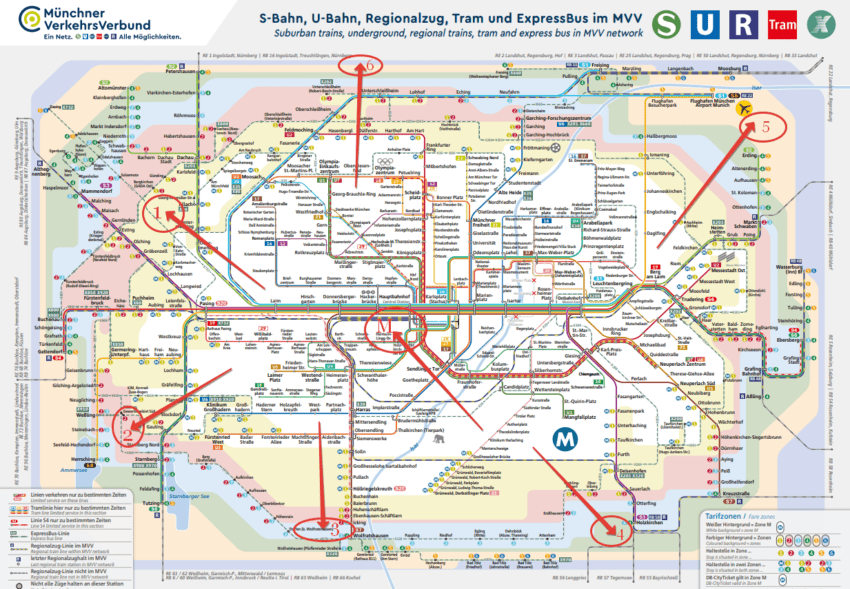 Мюнхен общественный транспорт зоны и билеты